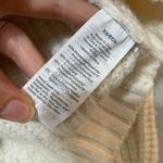 Madewell White Crew Neck Cable Knit Chunky Sweater Womens XS Light Academia Fall Photo 7