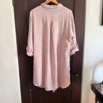 SUZY D London | Pink Linen Shirt Dress Swim Cover Up Tunic Top | One Size Size undefined Photo 2