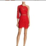 Saylor  Pippa Red Lace One-Shoulder Dress- Size XS Photo 2