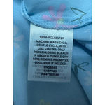 Abound  Satin Pajama Shirt Button-up Front Breathable Floral Pattern Blue M NEW Photo 8