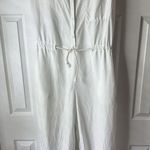 NSF Linen Jumpsuit Womens Size Medium White Wide Leg Lightweight Summer Revolve Photo 2