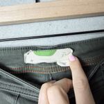 Anthropologie Ankle Pants Olive Green Square Pockets Front Seamed Skinny Size 27 Photo 5