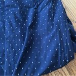 ZARA , navy blue and white polka dot straight leg/slim pants Photo 2