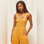 Lulus LULU’S Social Calendar Mustard Yellow Ribbed Knit Wide Leg Jumpsuit Photo 5