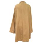 Eileen Fisher  Classic Cotton Twill Tan Camel Trench Car Coat Pockets Size XL Photo 1