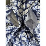 Talbots B4 Petite Skirt Blue White Tie Dye Elastic Waist Midi M Photo 8