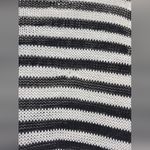 AQUA  Bloomingdale’s boho summer beach Striped Black and White Sweater Medium Photo 4