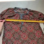 Mystree  Mulitcolored Patterned 3/4 Sleeve Boho Western Blouse Women’s Size Small Photo 3