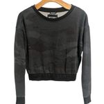 Victoria Sport  Sweatshirt Women's XS Black Gray Camo Crew Neck Pullover Soft Top Photo 0