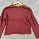 Amanda Uprichard Women’s Red Long Sleeve Halifax Top Blouse V-Neck Size S Photo 9