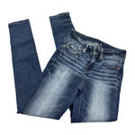 Buckle Black Skinny Jeans Women's Size 24 Blue Denim Stretch Fit No 53 Photo 0