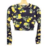 WET Navy Lemons Long Sleeve Bathing Suit Top nwt Yellow Photo 0