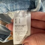 American Eagle American Eagle Outfitters Women's Distressed Light Blue Jean Shorts Photo 2