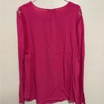 Joseph A  Boho Crochet Lace Tassel Blouse Size XL Raspberry NWT Photo 8