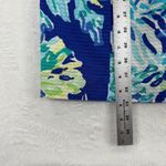 Lilly Pulitzer  Pearl‎ Shift Dress Size 00 Blue Green Floral Cotton Sleeveless Photo 3