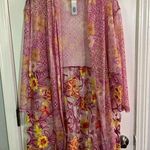 Ruby Rd  floral sheer stretch coverup size l Photo 0