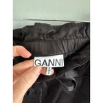 Ganni Black Washed Satin Pocket Pants Size 36 Photo 2