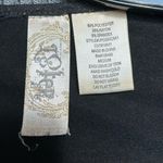 L8ter  black top crochet lace neckline fitted bust flares out at the hips Size M Photo 5