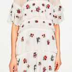 ZARA  Tiered Embroidered Dress sz S Photo 0