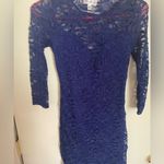 Royal blue lace long sleeve dress Photo 2