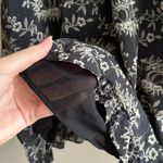 The Kooples FLAWED  Rodeo Snake Print Silk Ruffle Dress, Black/Cream, Size Small Photo 7