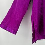 Victoria's Secret Vtg 90's Victoria's‎ Secret Gold Label Purple Satin Print Night Pajama Shirt EUC Photo 3