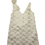 Sézane NWT Sezane Philomena in Ecru Gold Jacquard Bow A-line Mini Shift Dress 36 / US 4 Photo 6