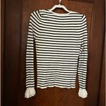 White House | Black Market Ruffle Sleeve Striped Sweater Size S Photo 3