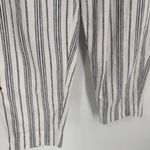 Madewell Linen-Cotton Hi Rise Pants Gray Stripe AN839 Size 14 White Paperbag Photo 9