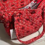 Vera Bradley  Quilted Heart Tote Bag Purse-NEW Red Floral Puffy Pink Cottage-core Photo 0