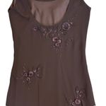 Sue Wong Nocturne Brown Maxi Dress‎ Formal Evening Embroidered Applique Sz 6 Photo 11