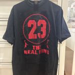 Black and red Michael Jordan 23 The Real King tee #basketball I can negotiate prices!! Size XL Photo 0