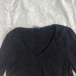 Brandy Melville  andi v neck cotton sweater Photo 1