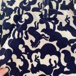 Lilly Pulitzer horse of course navy print corduroy Capris size 6 98% cotton Photo 4