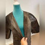 Lafayette 148 NYC Snake Print Leather Blazer – Size 10 Photo 1