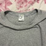 Aerie Grey Waffle Knit Top Photo 2