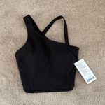 Lululemon Everlux Asymmetrical Tank Top Black NWT Everlux Shelf Bra Sz 10 Photo 6