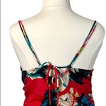 Lila Rose Lela Rose Women's Swim Tank Top Red Black Abstract Floral Size 42DDD Photo 6