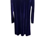 Velvet Social Circles Petite Velvet Dress Womens 6P Purple Long Sleeve Cocktail Photo 2