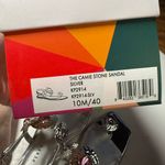 Katy Perry  Collections Metallic Silver Sandals Pink canoe stone square toe 10/40 Photo 6