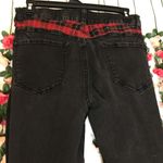 Hot Topic  Distressed Black Jeans Ripped Knees Plaid Top Design High Waist Photo 7
