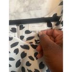 MELLODAY  Women's Black White Abstract Print V Neck Long‎ Sleeve Top Plus Size 2X Photo 3