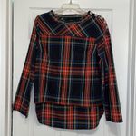 J.Crew  Holiday Stewart Plaid Blouse with Jewel Accessories Photo 1