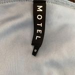 Motel Light Dark Blue Whimsygoth Crushed Velvet Floral Mini Mesh Dress S Photo 6