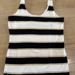 Banana Republic scoop neck striped tank top with built in shelf bra size large Photo 6