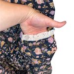 Vintage Floral Black Rust & Pink Maxi MuMu Dress Eyelet Trim Fall Boho Western Size XL Photo 1