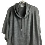Athleta  Women's Gray Hooded Poncho Sweatshirt Pullover Size S Photo 1