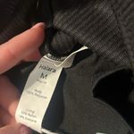 Halara  High Waisted Invisible Zipper 2-in-1 A Line Mini Corduroy Black Skirt Med Photo 5