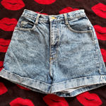 Paris Blues Vintage 90s  acid wash high waisted denim mom shorts 24 Photo 0
