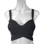 Country Road Women's Black Sleeveless Sweetheart Neck Corset Crop Tank Top Sz S Photo 0